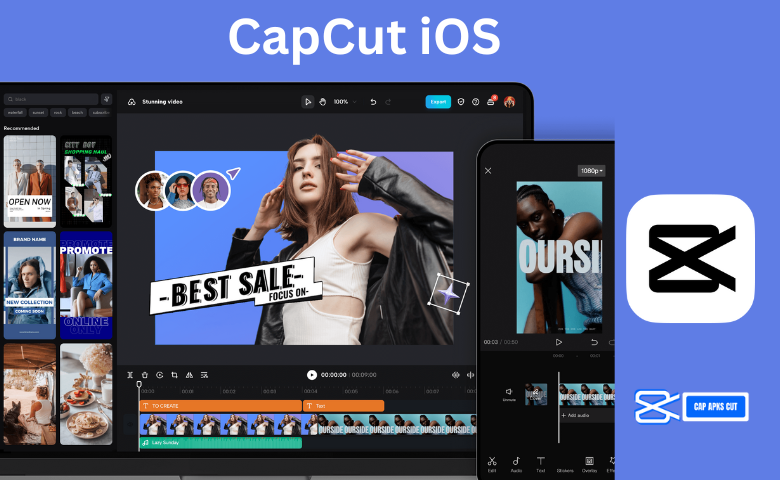 capcut ios banner with logo